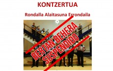 Suspendido el concierto de la Rondalla Alaitasuna