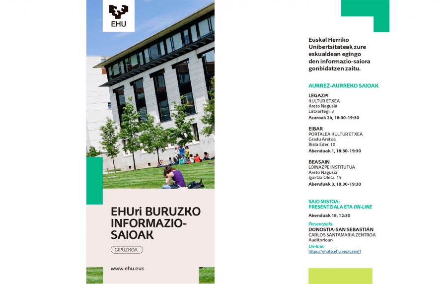 Azaroaren 24an, EHUri buruzko lehen informazio-saioa Legazpiko Kultur etxean