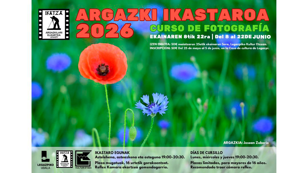 Curso básico de fotografía impartido por Ikatza argazkilari taldea