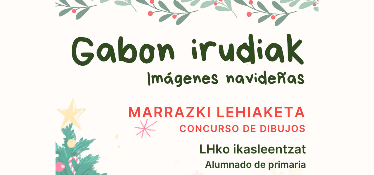 El concurso de dibujo Gabon Irudiak el 14 de diciembre en Kultur Etxea