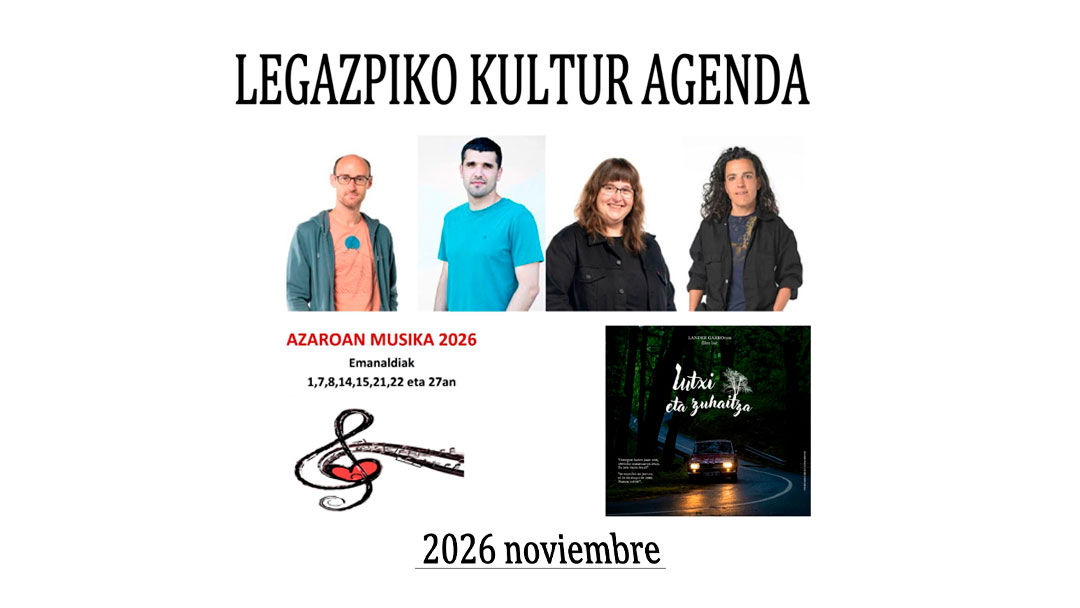 Programación cultural y actividad de KZgunea en noviembre de 2026