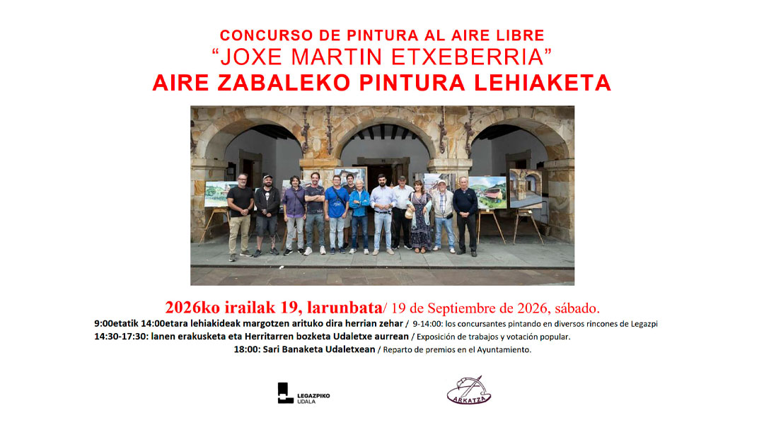 Irailaren 19an Kaleko Pintura Lehiaketako Herritarren Saria HAZ parean bozkatu ahalko da 14:00etatik 17:30era