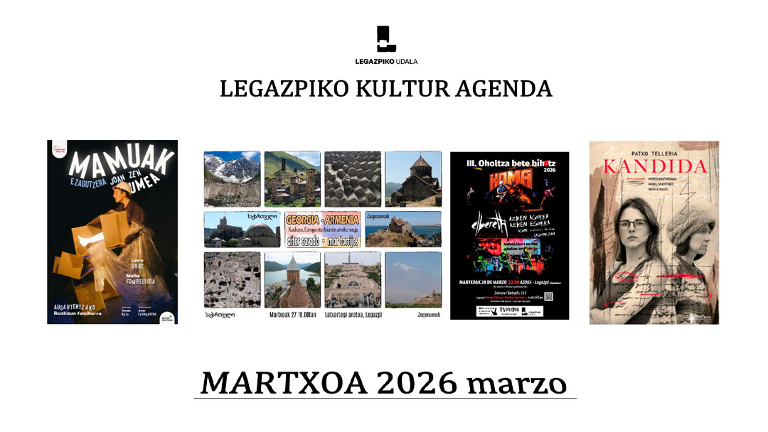 Programación cultural y actividad de KZgunea en marzo de 2026