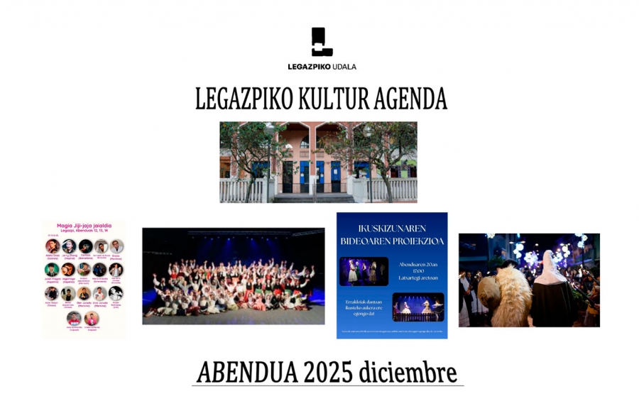 Programación cultural y actividad de KZgunea en diciembre de 2025