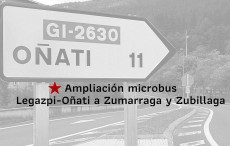 Ampliación microbus Legazpi-Oñati a Zumarraga y Zubillaga.