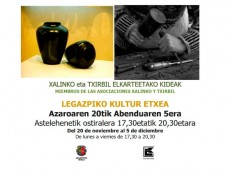 Exposición de cerámica y talla en madera en Kultur Etxea