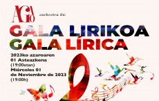 La gala lírica de la AGAO  (Asociación Gayarre Amigos de la Ópera) abrirá el 1 de noviembre el ciclo Azaroan Musika