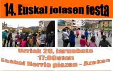 Euskal Jolasen festa familian, urriaren 26an.