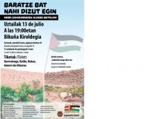 Festival solidario “Baratze bat egin nahi dizut” pro pueblo saharaui