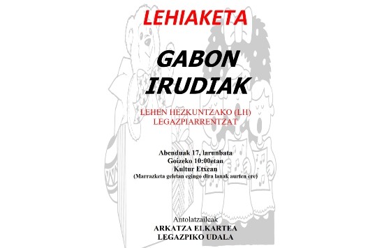 El concurso de dibujo Gabon Irudiak el 17 de diciembre en Kultur Etxea
