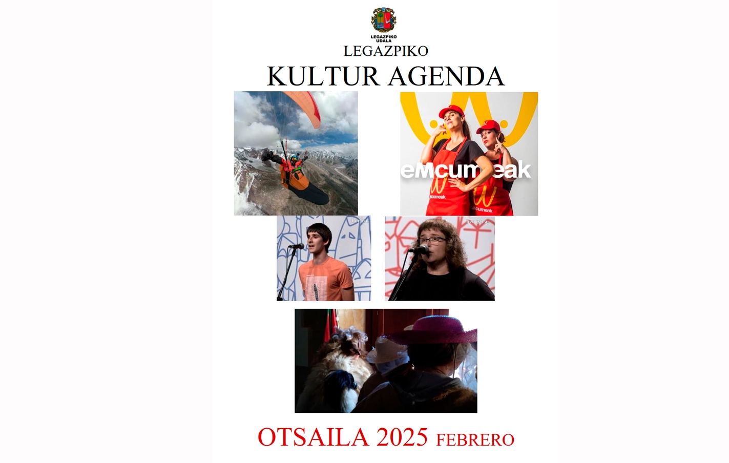 Programación cultural y actividad de KZgunea en febrero de 2025