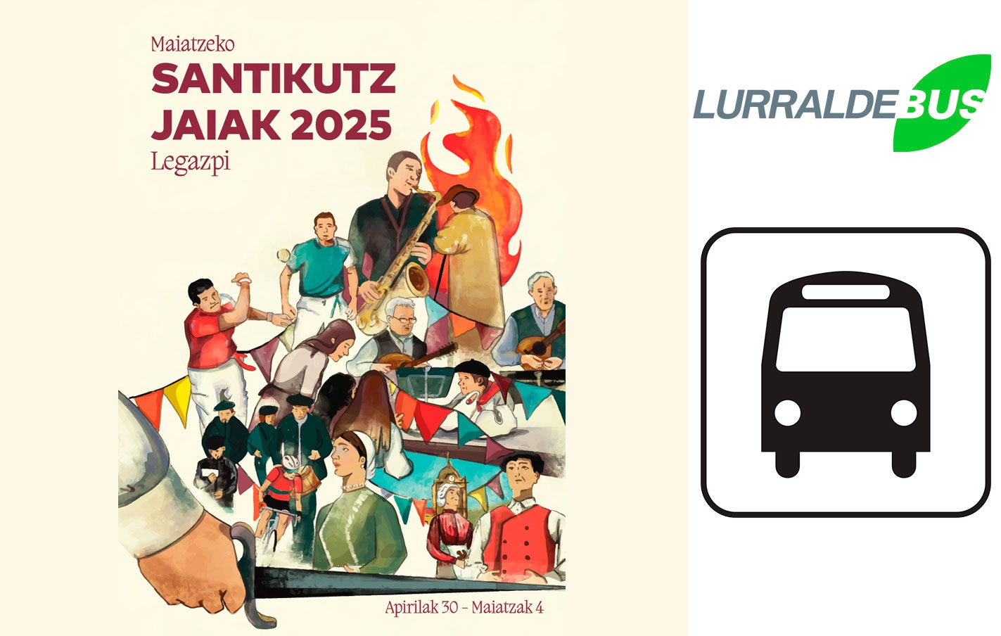 Servicio de autobús nocturno para las fiestas de Santikutz