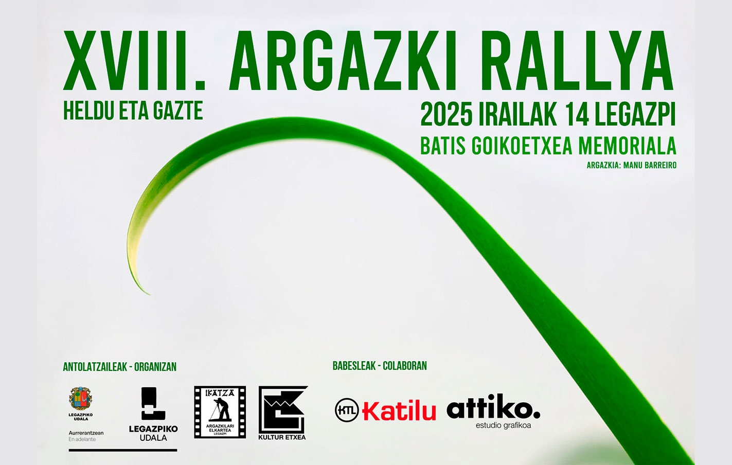 XVIII Rally fotográfico de Legazpi “Memorial Batis Goikoetxea”, el 14 de septiembre, en las categorías juvenil y adultos