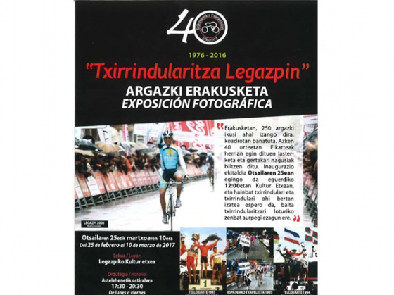 Exposición “Txirrindularitza Legazpin” del 27 de febrero al 10 de marzo