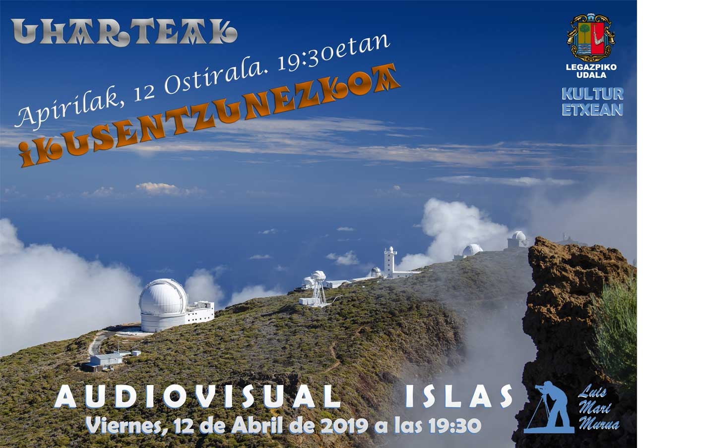 El audiovisual Islas de Luis Mari Murua, el 12 de abril.