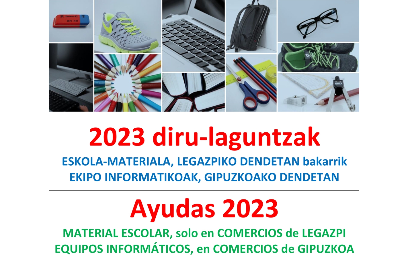 Se pueden solicitar las ayudas para la compra de material escolar y equipos informáticos