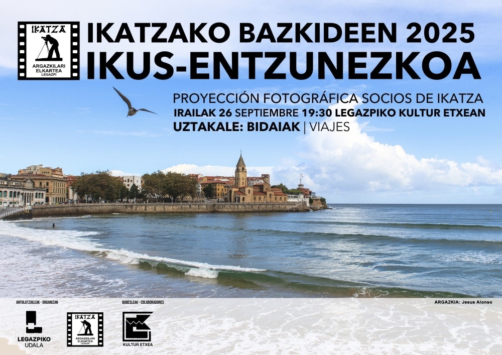 Audiovisual “BIDAIAK” , el 26 de septiembre a las 19:30 horas en el salón de actos de Kultur Etxea