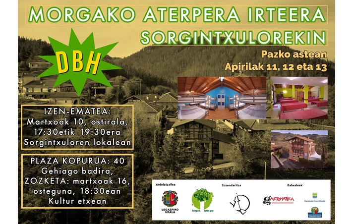 Salida al albergue de Morga en la Semana de Pascua, con Sorgintxulo