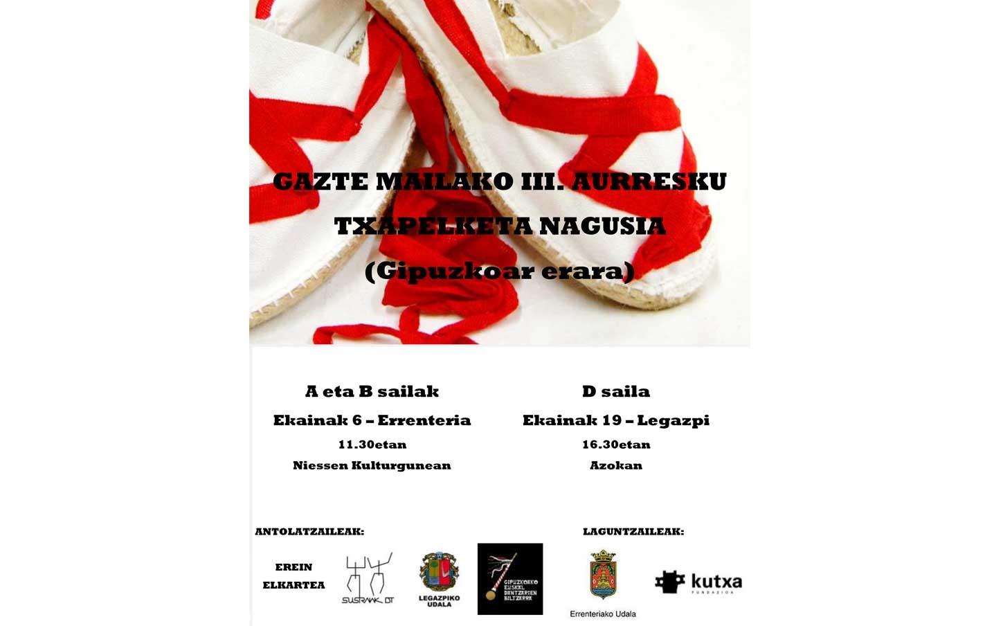 III.Campeonato de Euskal Herria aurresku Gipuzkoano de jóvenes