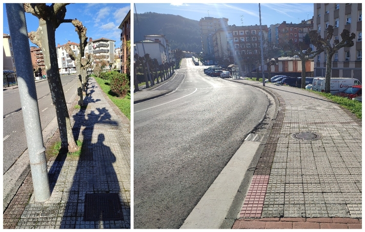 Remodelación de aceras en Laubide y Arantzazu auzoa