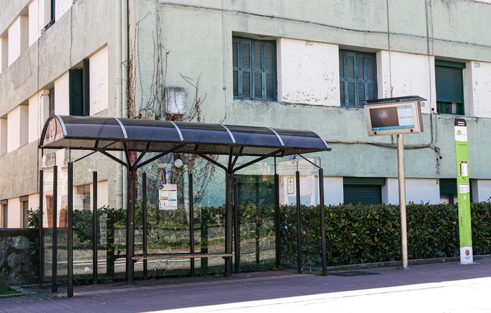 Obras en la parada de Patrizio Etxeberria kalea Nº8