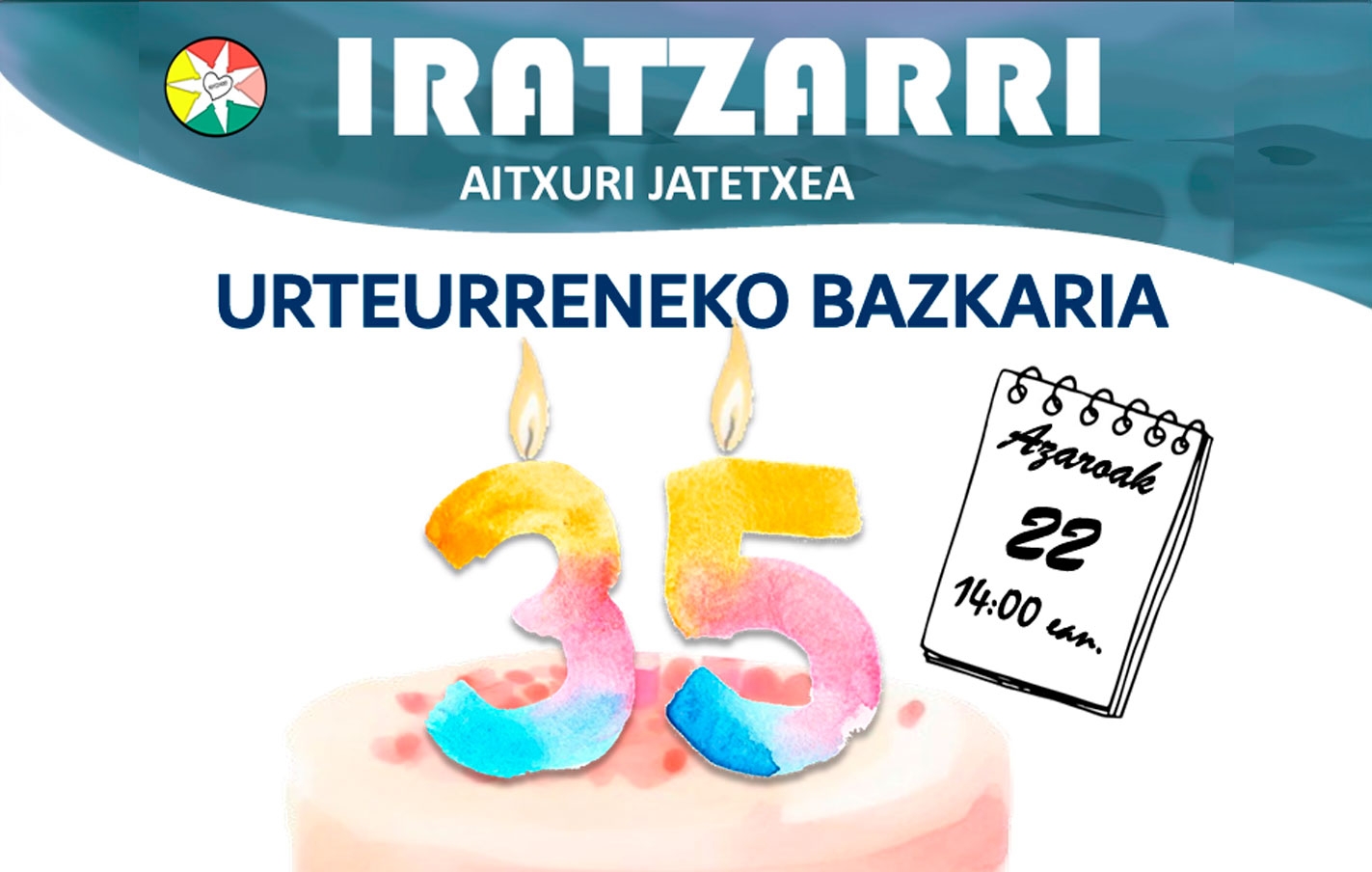 La Asociación Iratzarri celebra su 35 aniversario con una comida el 22 de noviembre