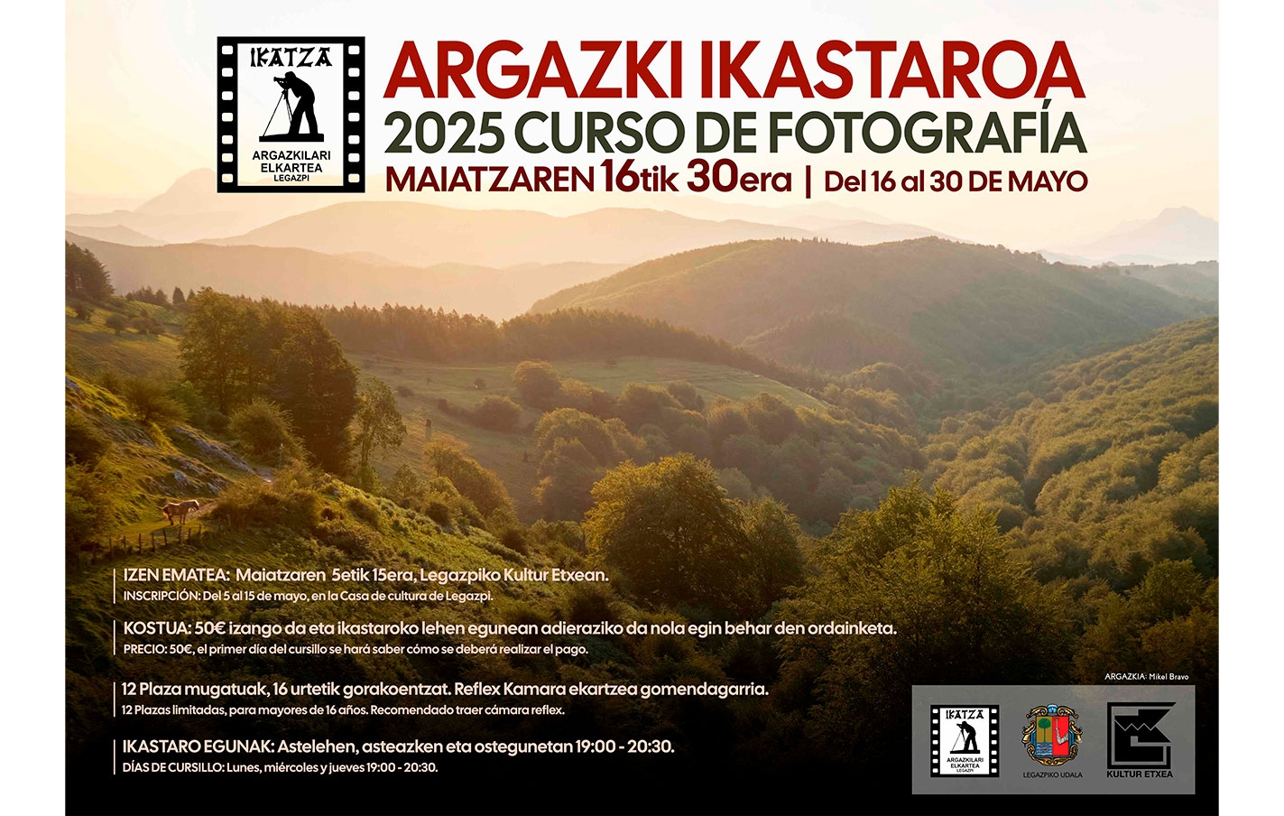 Curso básico de fotografía impartido por Ikatza argazkilari taldea
