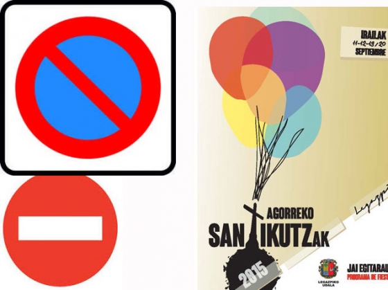 Restricciones de estacionamiento, circulación, cambios en paradas de bus