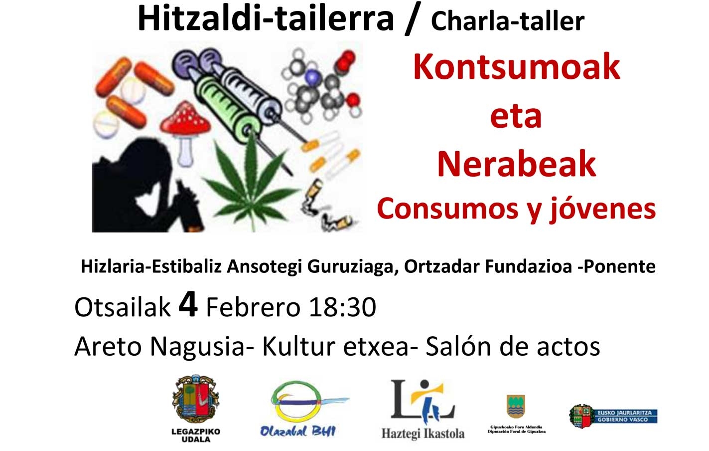 Charla-taller “consumos y adolescentes”.