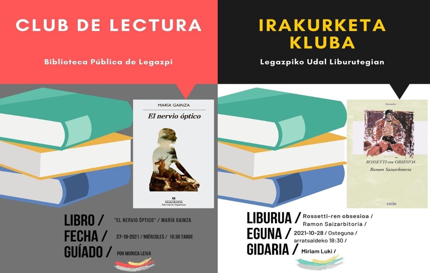 Las sesiones de los clubs de lectura de octubre