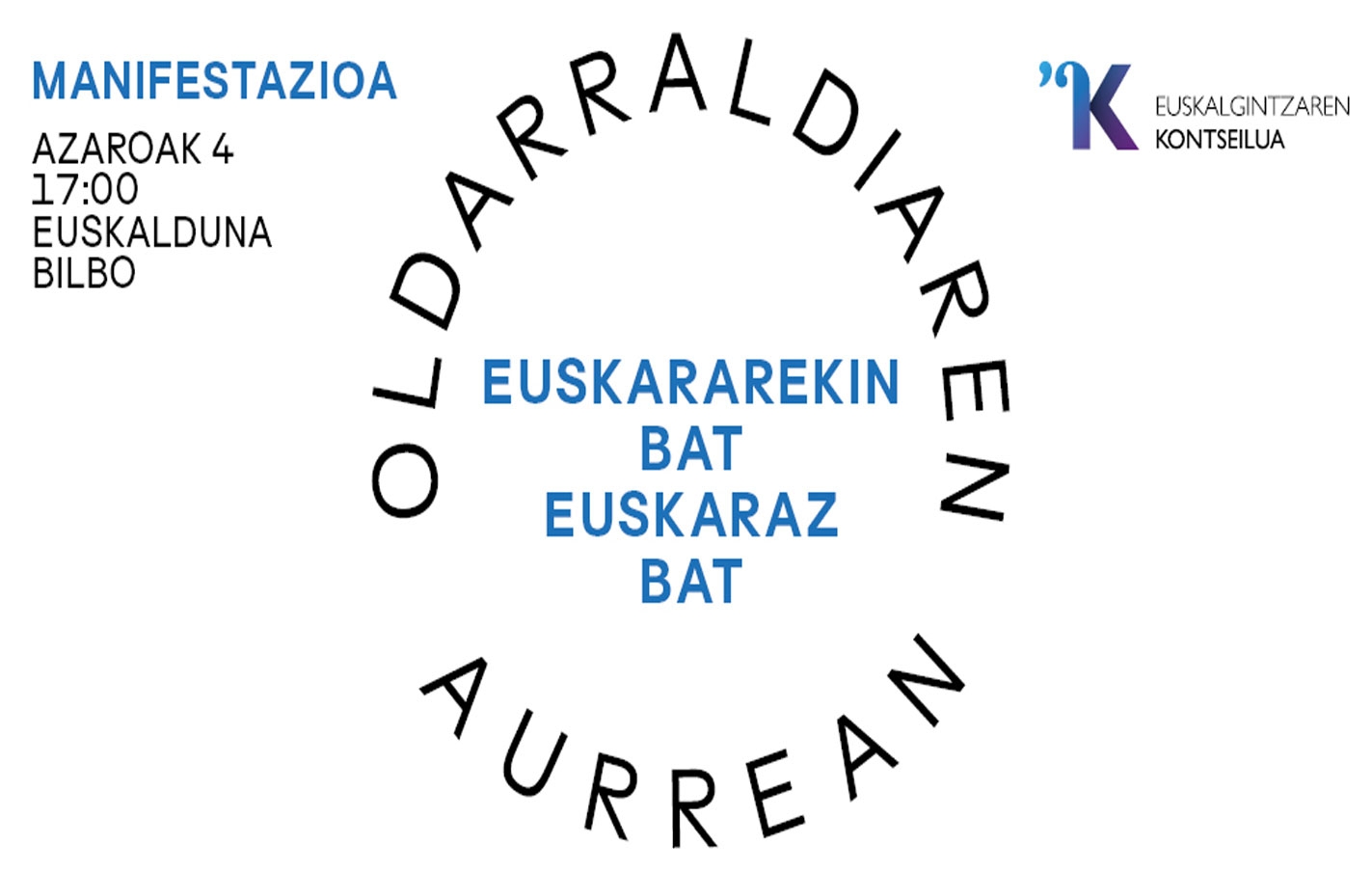 Ante la ofensiva, junto al euskara, juntas/os con el euskara