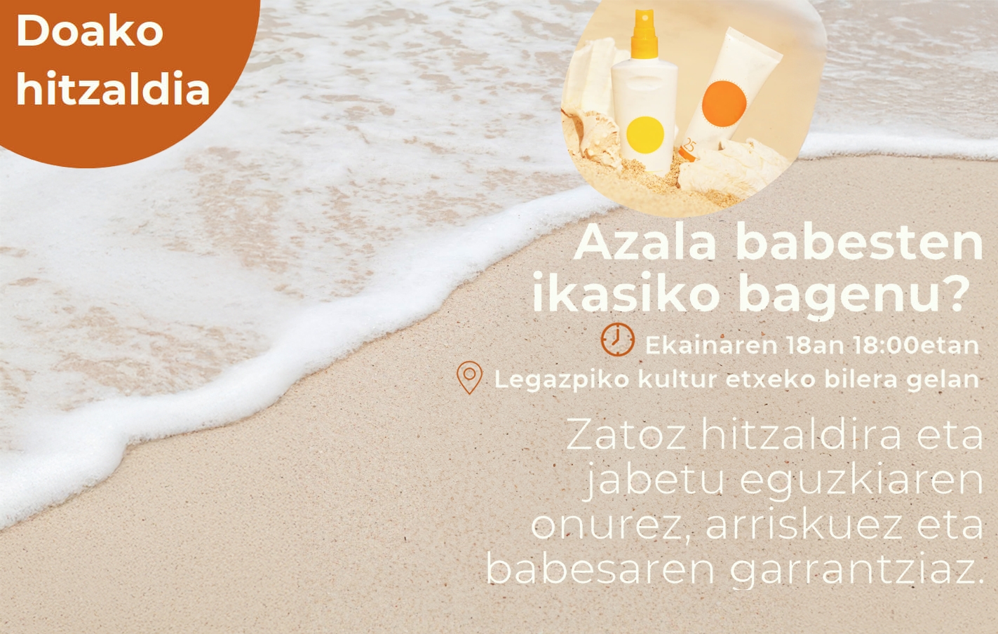 CHARLA: “Uda badator. Azala babesten ikasiko bagenu?” el 18 de junio, a las 18:00 en Kultur Etxea
