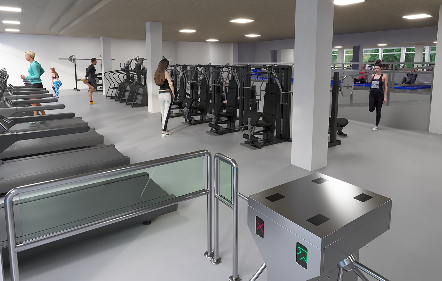 El nuevo gimnasio del polideportivo Bikuña pronto estará listo para su apertura