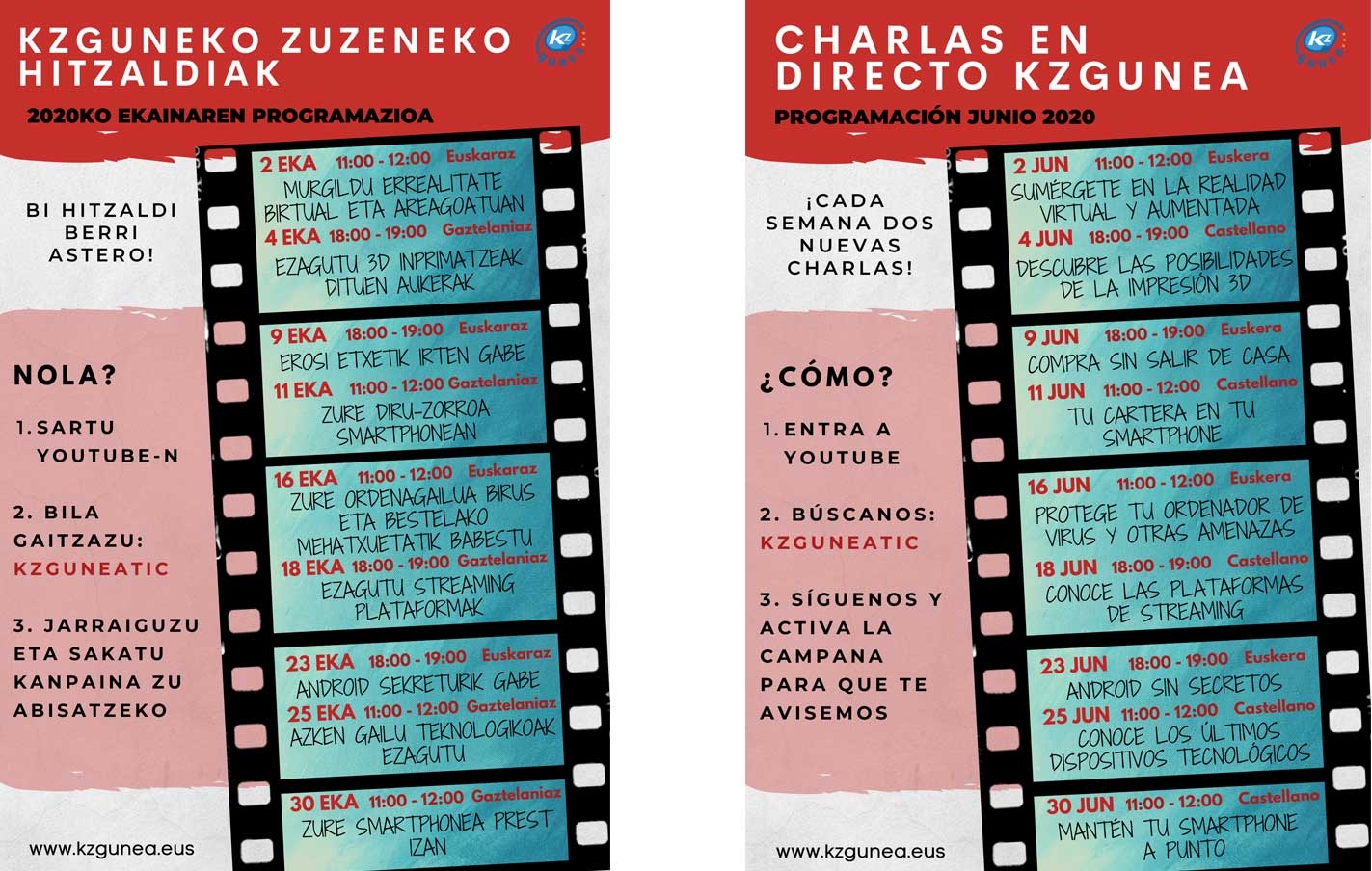 En junio nuevas charlas en directo del Kzgunea.