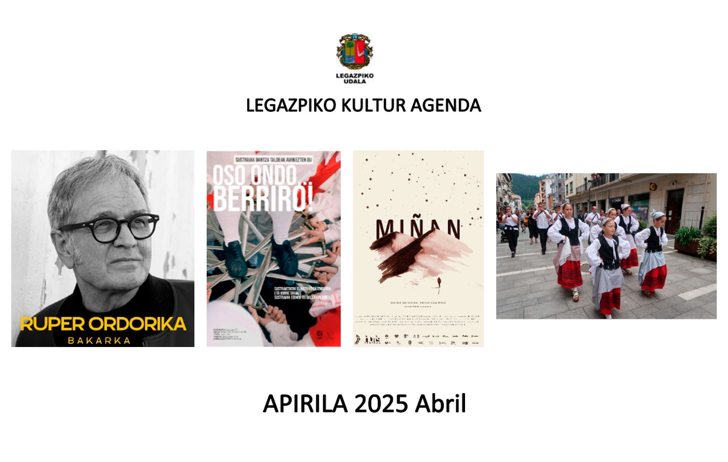Programación cultural y actividad de KZgunea en Abril de 2025