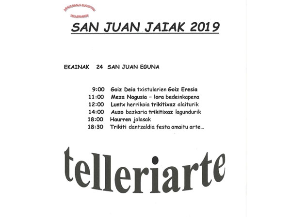 Fiestas de San Juan en Telleriarte