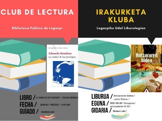 Clubs de lectura en la Biblioteca Pública de Legazpi. ¿Los conoces?