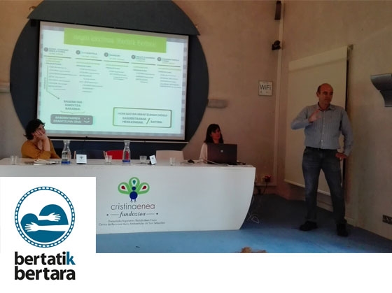 Este lunes hemos estado la Jornada sobre escuela-agroecológica , organizada por la Fundación Cristina Enea