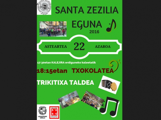 Actividades organizadas por Doinua Musika Eskola, con motivo de Santa Cecilia