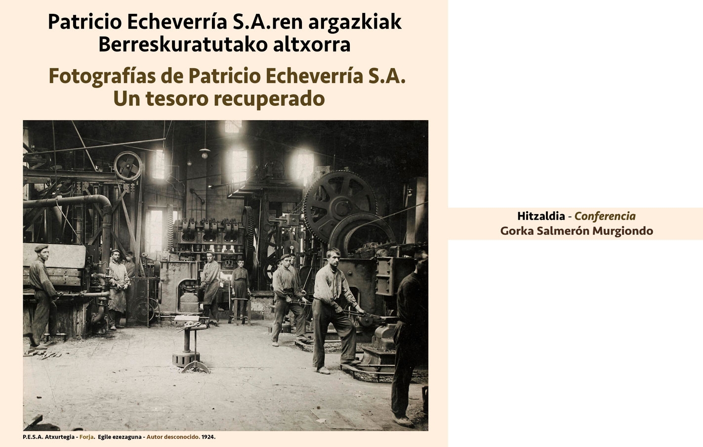 Charla en vídeo. Fotografías de Patricio Etxeverría S.A. – Un tesoro recuperado