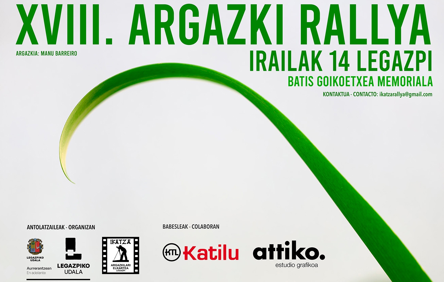 XVIII Rally fotográfico de Legazpi ”Memorial Batis Goikoetxea”, el 14 de septiembre, domingo