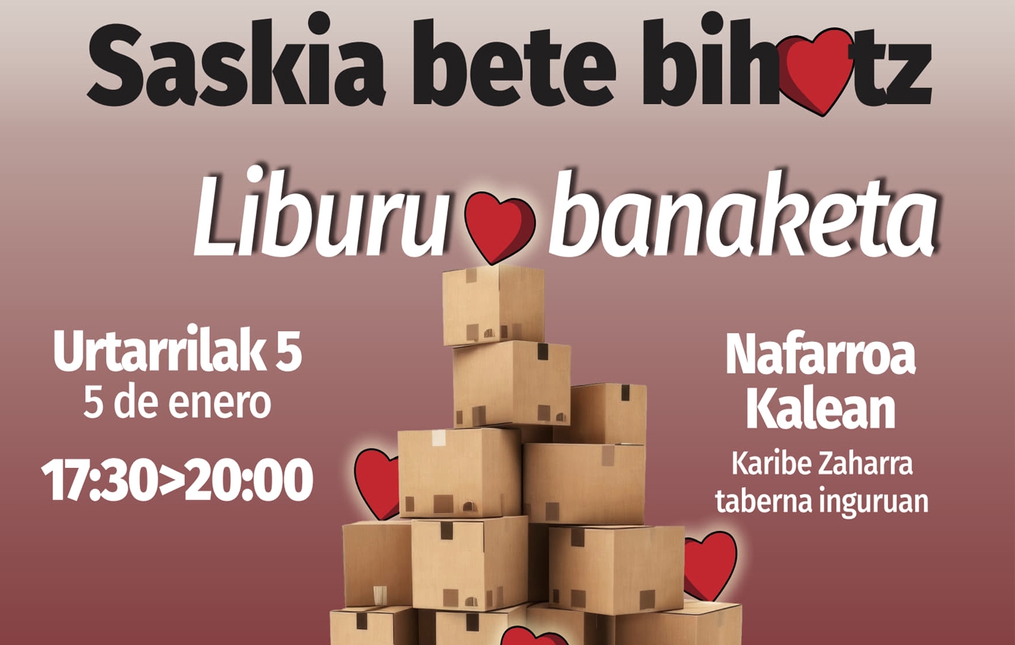 Reparto de libros "Saskia bete bihotz"
