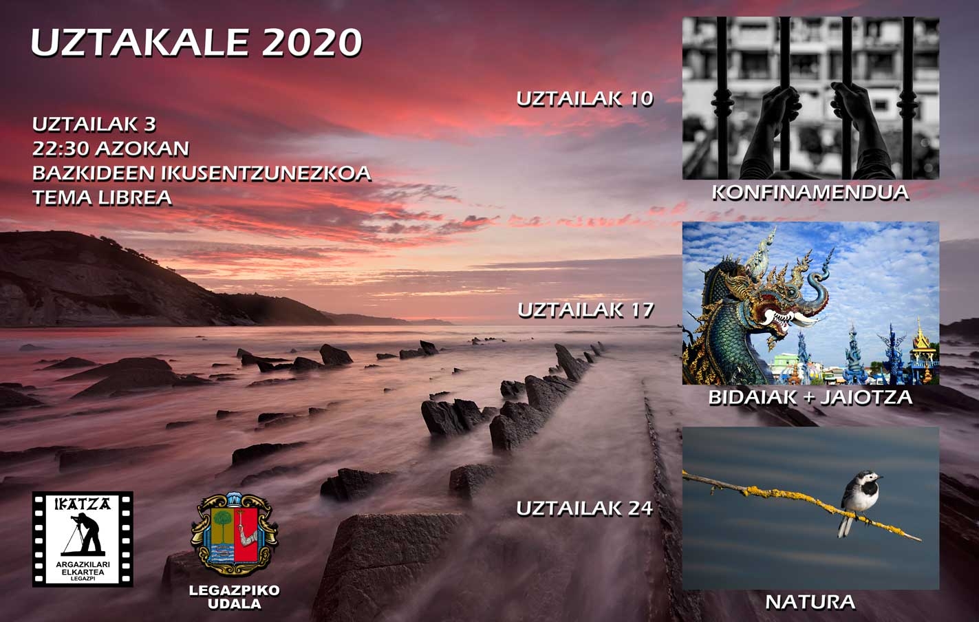 Ikatza Argazkilari elkartea ofrecera los audiovisuales de Julio.