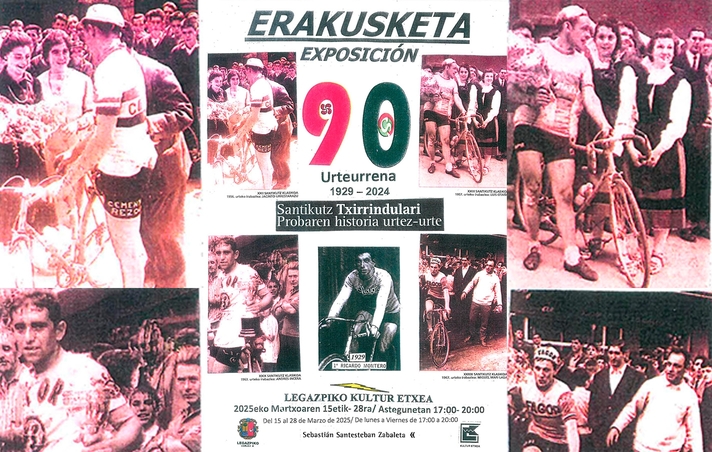Exposición sobre la Historia de la prueba ciclista Santikutz en su 90 aniversario (1929-2024) del 15 al 28 de marzo en Kultur Etxea