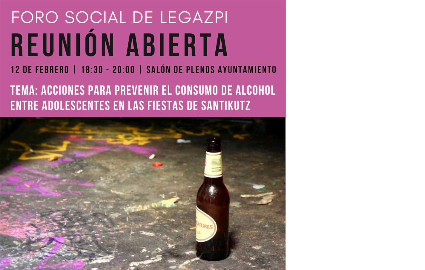 12 de febrero, reunión del FORO SOCIAL de LEGAZPI