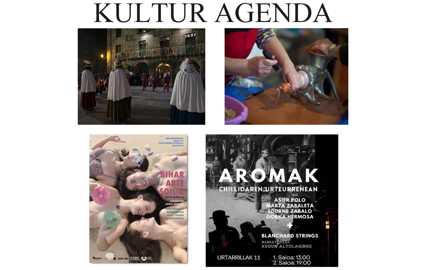 Programación cultural y actividad de KZgunea en enero de 2025