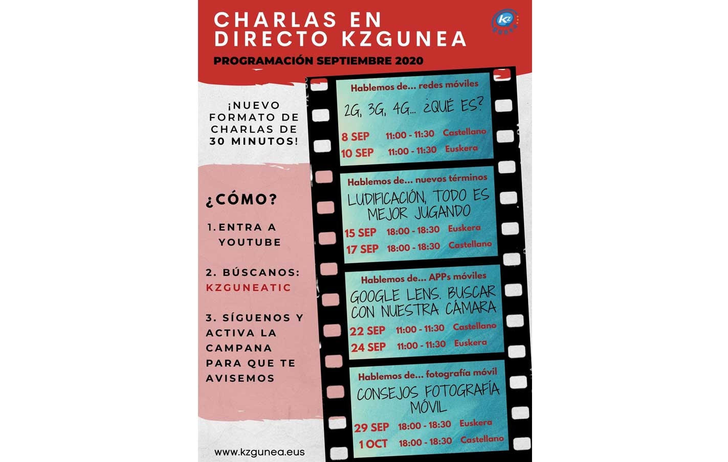 En KZgunea continuaremos con nuestras charlas en directo.