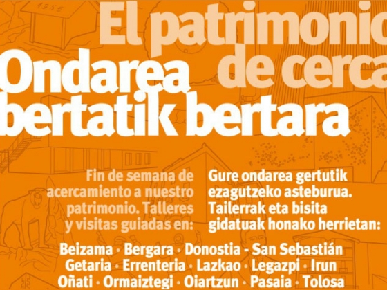 “El patrimonio de cerca” llega a Legazpi el 14 y 15 de noviembre