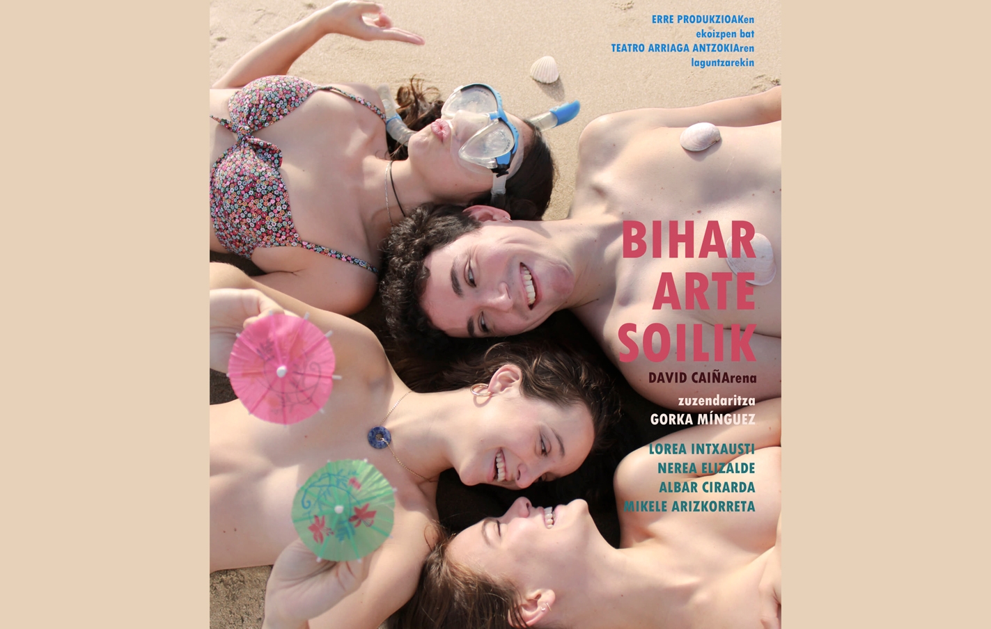 Mikele Arizkorreta en la obra de teatro BIHAR ARTE SOILIK