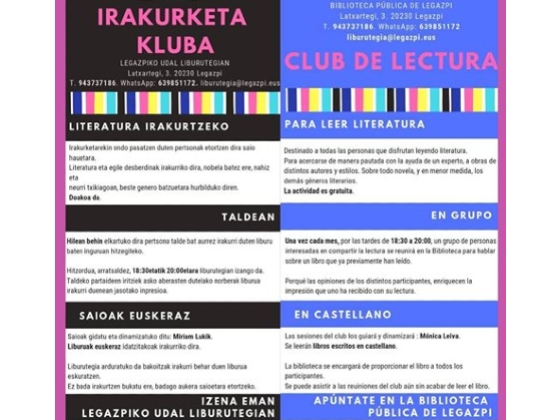 Clubs de lectura de la Biblioteca municipal. ¿Los conoces?
